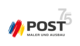 75-Jahre-Jubiläumslogo der Firma Post Maler und Ausbau